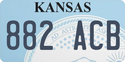 KS license plate 882ACB