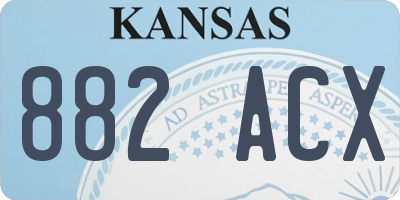 KS license plate 882ACX