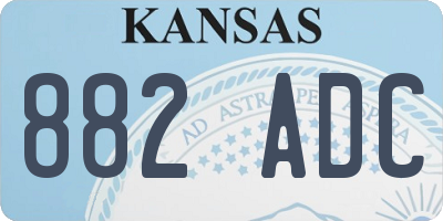 KS license plate 882ADC