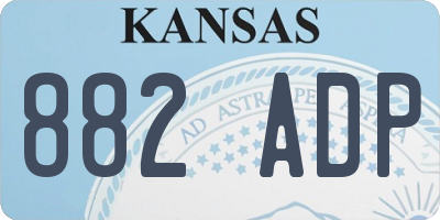 KS license plate 882ADP