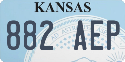KS license plate 882AEP