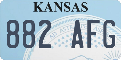KS license plate 882AFG