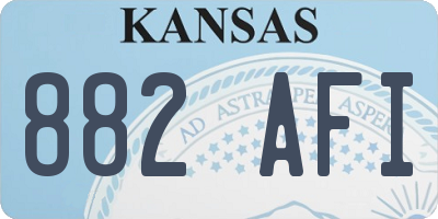 KS license plate 882AFI