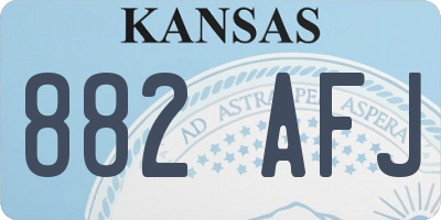 KS license plate 882AFJ