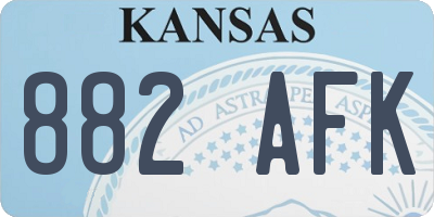 KS license plate 882AFK