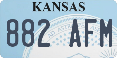 KS license plate 882AFM