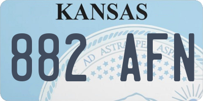 KS license plate 882AFN