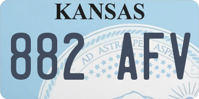 KS license plate 882AFV