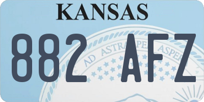 KS license plate 882AFZ