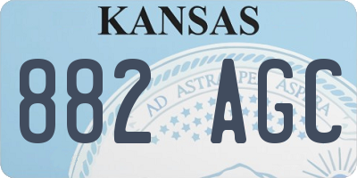 KS license plate 882AGC