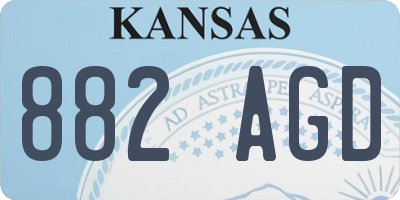 KS license plate 882AGD