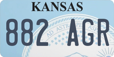 KS license plate 882AGR