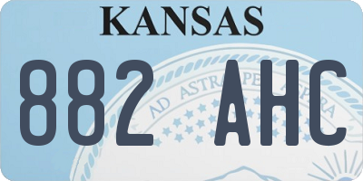 KS license plate 882AHC