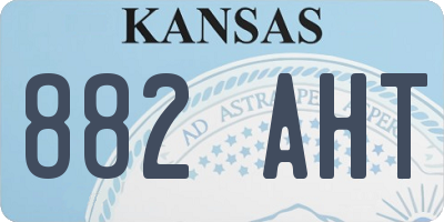 KS license plate 882AHT