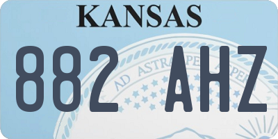 KS license plate 882AHZ