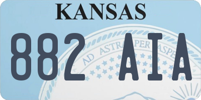 KS license plate 882AIA