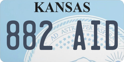 KS license plate 882AID