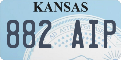KS license plate 882AIP