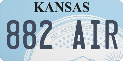 KS license plate 882AIR