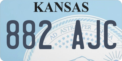 KS license plate 882AJC