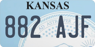 KS license plate 882AJF