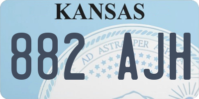 KS license plate 882AJH