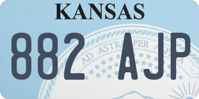 KS license plate 882AJP