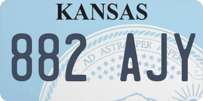 KS license plate 882AJY