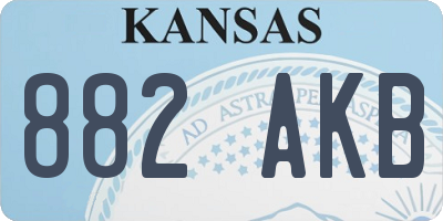 KS license plate 882AKB