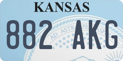 KS license plate 882AKG