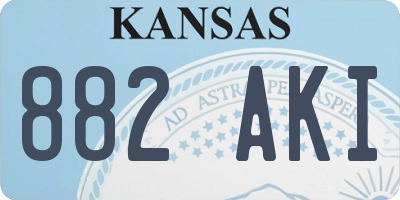 KS license plate 882AKI