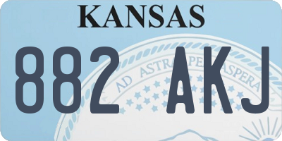 KS license plate 882AKJ
