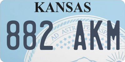 KS license plate 882AKM