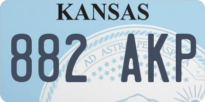 KS license plate 882AKP