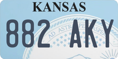 KS license plate 882AKY