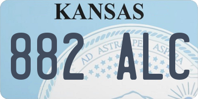 KS license plate 882ALC