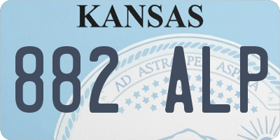 KS license plate 882ALP