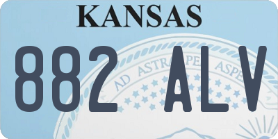 KS license plate 882ALV