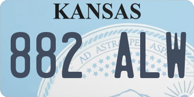 KS license plate 882ALW