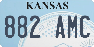 KS license plate 882AMC