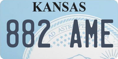KS license plate 882AME