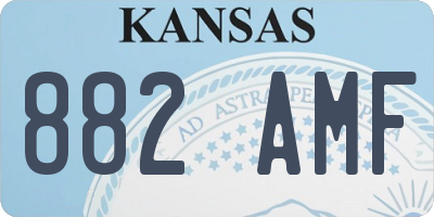 KS license plate 882AMF