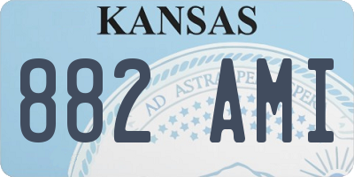 KS license plate 882AMI