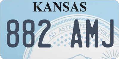KS license plate 882AMJ