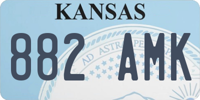 KS license plate 882AMK