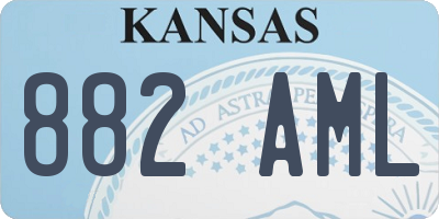 KS license plate 882AML