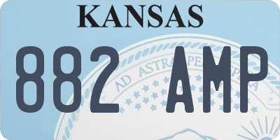 KS license plate 882AMP