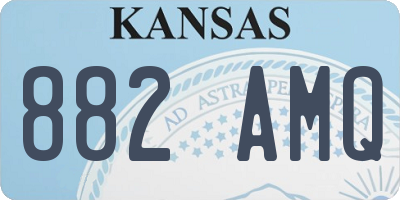 KS license plate 882AMQ