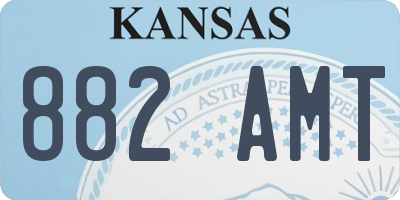 KS license plate 882AMT