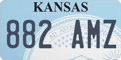 KS license plate 882AMZ